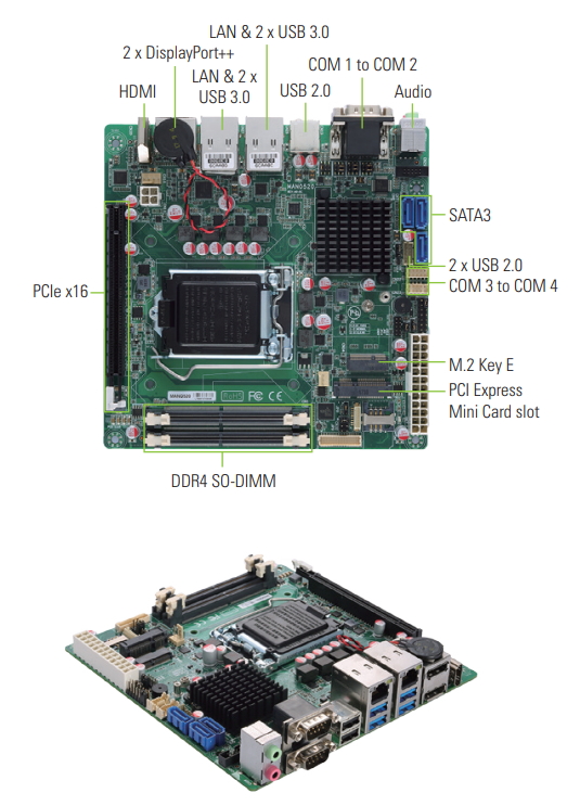 MANO520 Mini ITX SBC